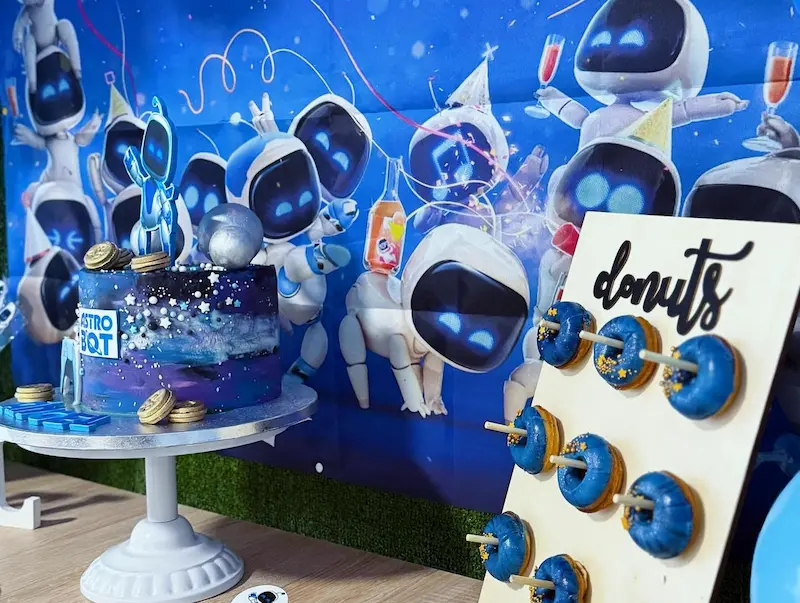 Fiesta temática robots cumpleaños Gomiballs Elche