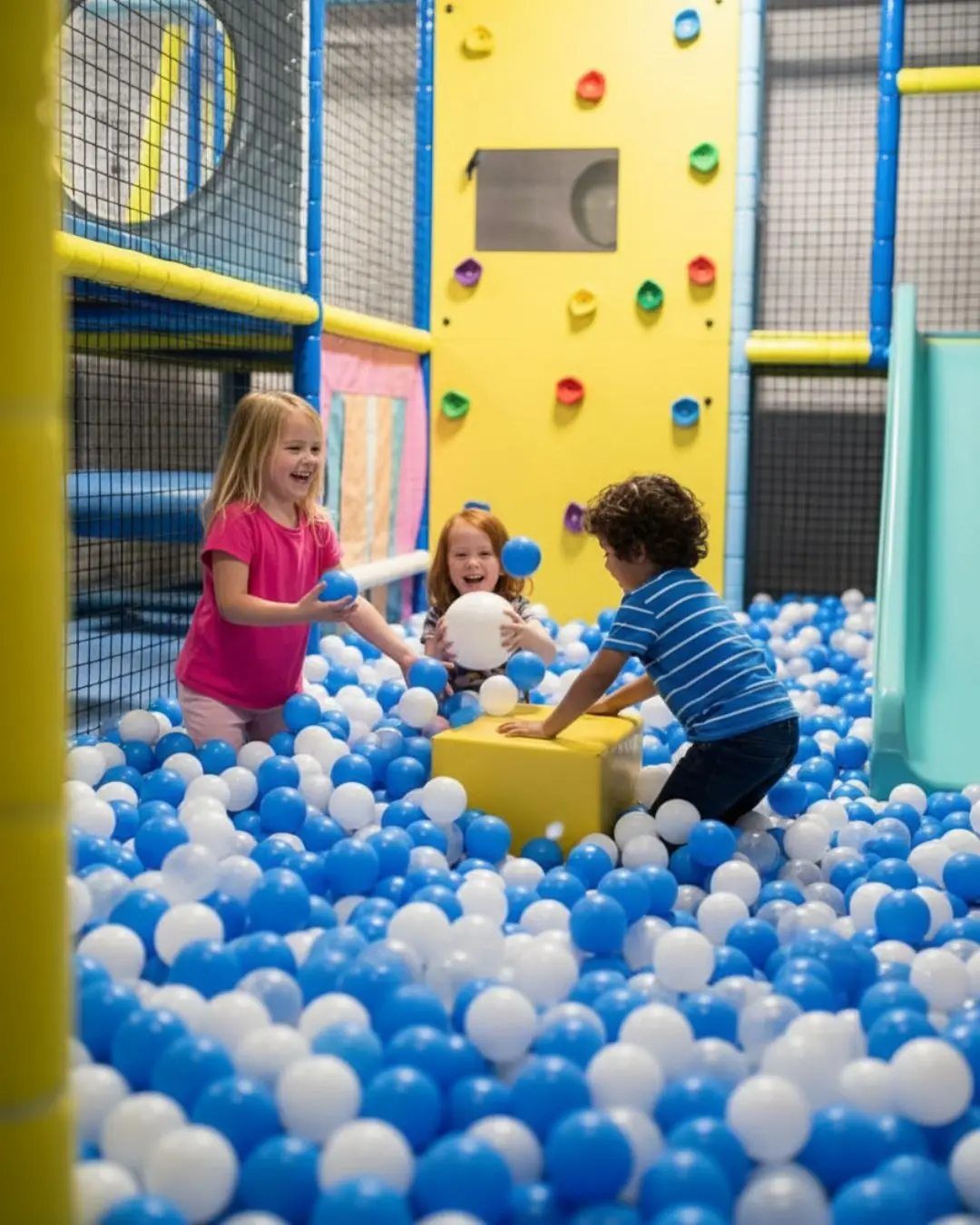 Niños jugando en el parque de bolas Gomiballs Elche