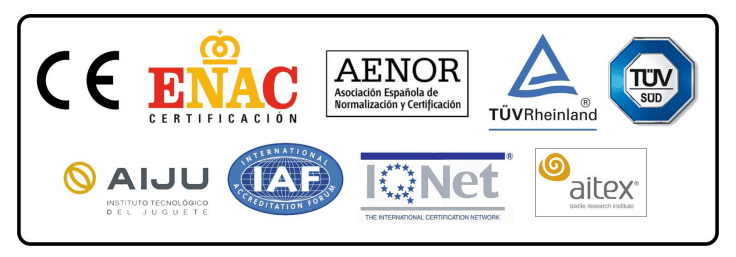 Certificaciones de seguridad y calidad Gomiballs